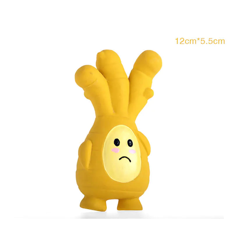 Ginger Garlic Squeaky Latex Toy