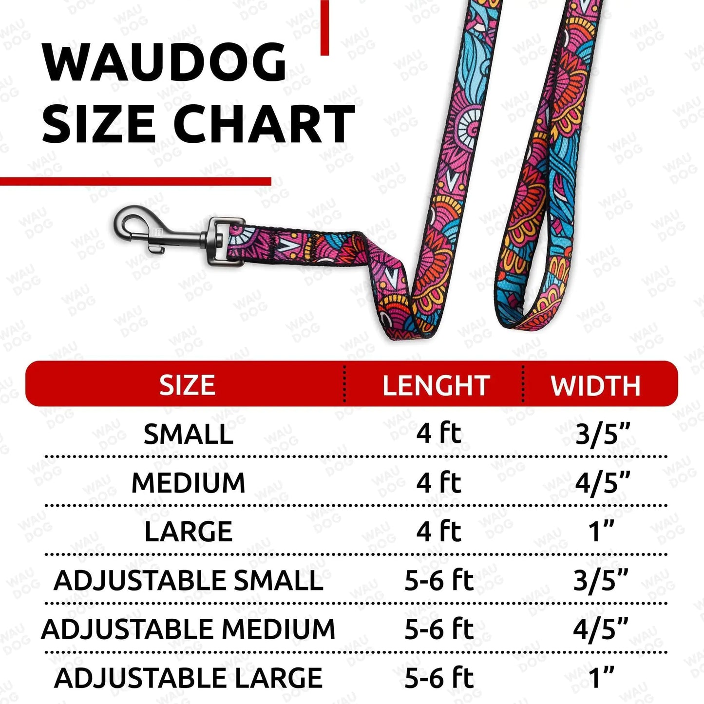 Colorful Nylon Leash for Medium & Large Dogs - 4 Ft
